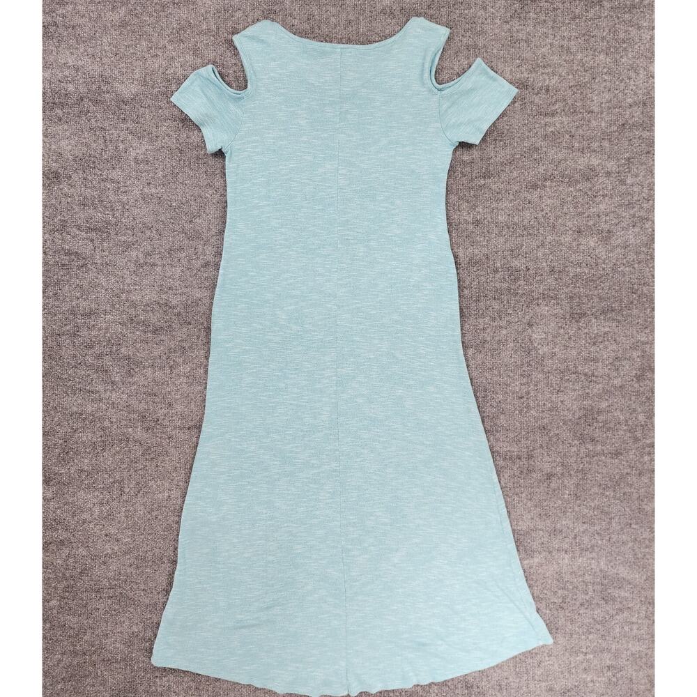 Soft Surroundings Dress Womens Petite Small Blue Electra Cold Shoulder Pocket - Picture 6 of 16